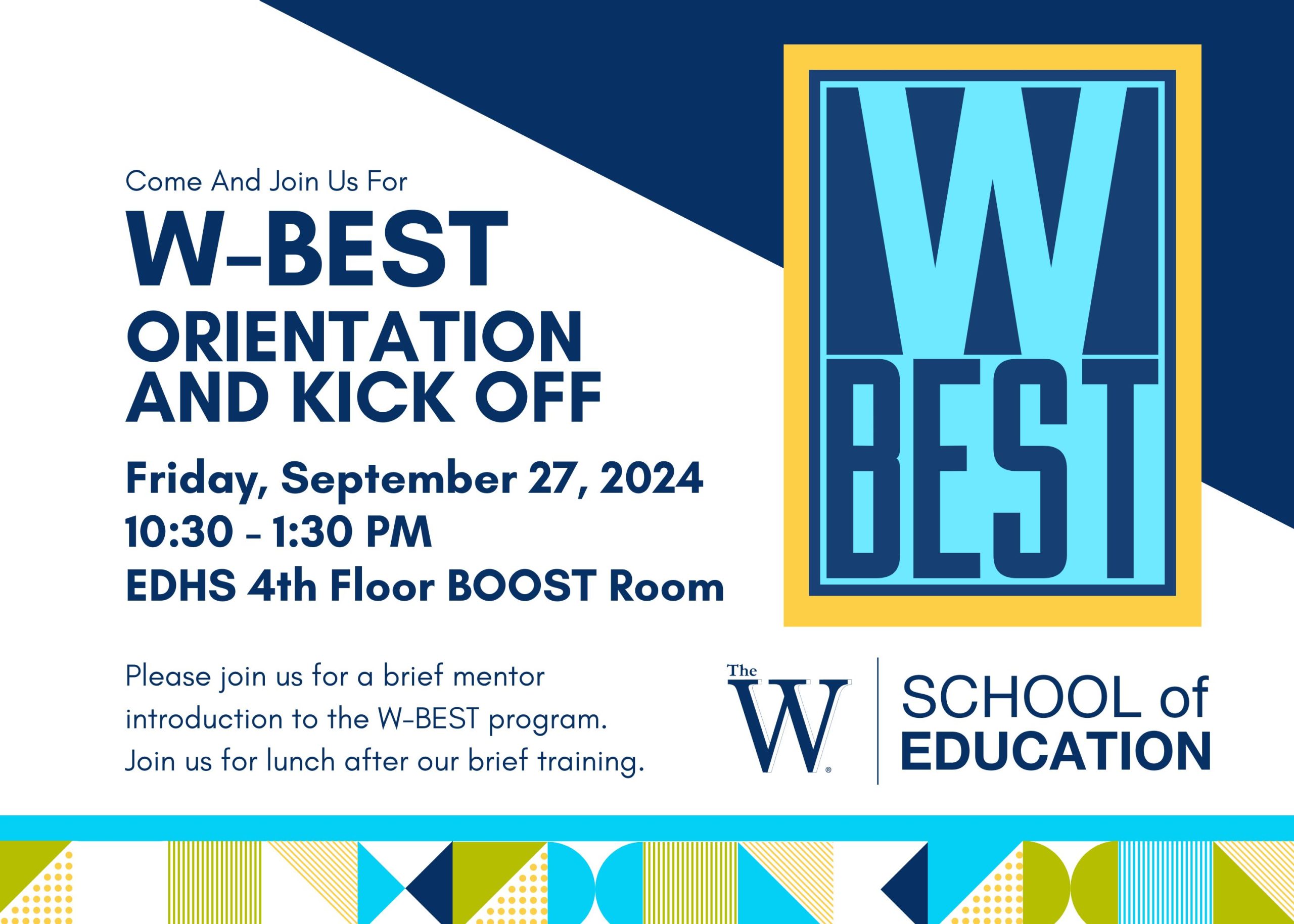 School of Education Hosts First Mentorship Onboarding for W-BEST Program